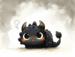 Przyjacielski potwór - ilustracja dla dzieci