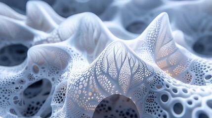 lean abstract mesh network in white neon