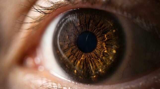 Macro Photo of a Hazel Eye