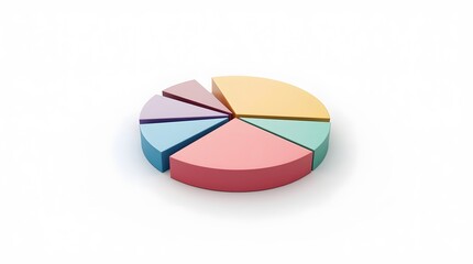 Vibrant pie chart segments illustrate business growth and financial analysis in a modern, clean presentation.