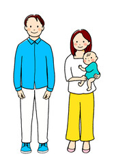 Illustration of parents and a baby1