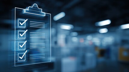 Digital clipboard checklist illustration