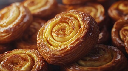 Fototapeta premium Delicious Homemade Palmier Pastry Cookies