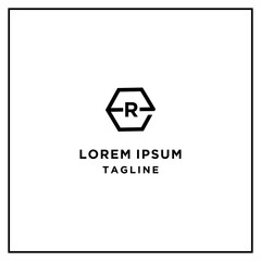 er or re hexagon logo