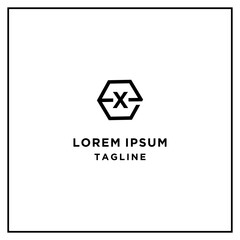 ex or xe hexagon logo