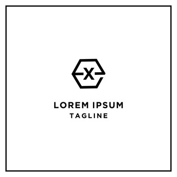 ex or xe hexagon logo