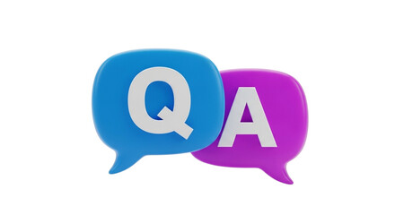 Question and Answer Speech Bubbles Communication Concept.