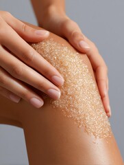 Exfoliating Sugar Scrub on Skin for Glowing Smoothness