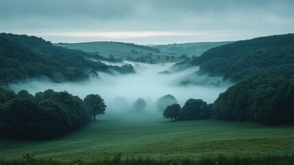 Misty Valley Landscape