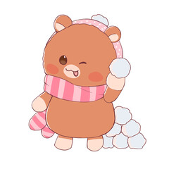 Christmas Bear Snow