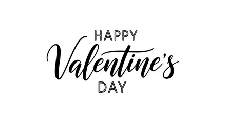 Celebrate Love Happy Valentine's Day Greeting with Elegant Calligraphy