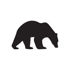 Foraging Bear Silhouette – Wildlife Vector for Nature, Education, and Outdoor Branding