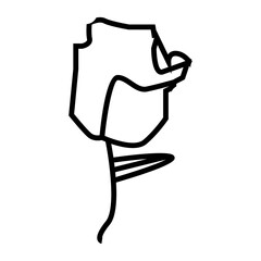 rose flower illustration icon vector