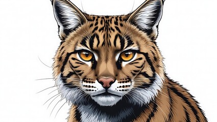 Majestic Bobcat Portrait Wild Feline Close Up Photography