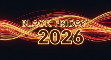 Get Ready for Black Friday 2026 with this electrifying promo design, promising hot deals and savings for a successful holiday shopping season