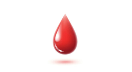 Fototapeta premium Realistic Red Blood Drop, Donation, Healthcare, Medical Concepts Isolated