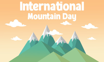 International mountain day. Vector illustration of international mountain day landscape .