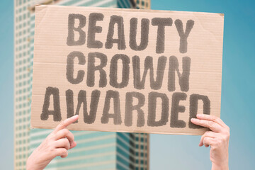 "Beauty Crown Awarded" International pageant selects new titleholder. CONTESTANT. MEXICO. CEREMONY. JUDGES. RECOGNITION.