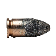 Rifle bullet cross-section showing internal gunpowder transparent background