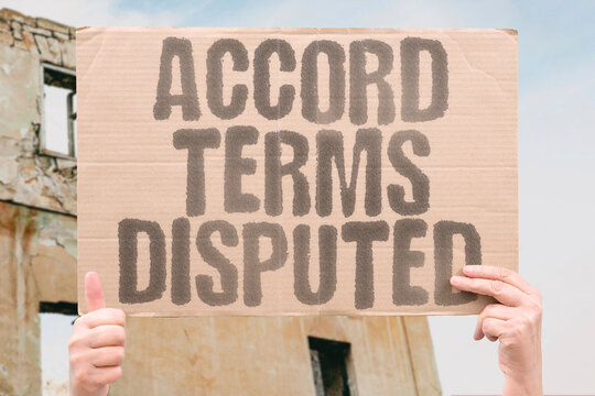 "Accord Terms Disputed" Territorial concessions dominate negotiations. SOVEREIGNTY. WITHDRAWAL. GUARANTEES. DEADLINE. RESPONSE.