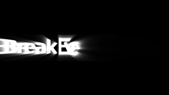 White text reading break every limit against a stark black background with light rays