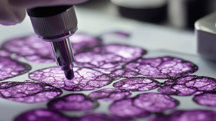 Intricate Patterns from a Purple Ink Drop