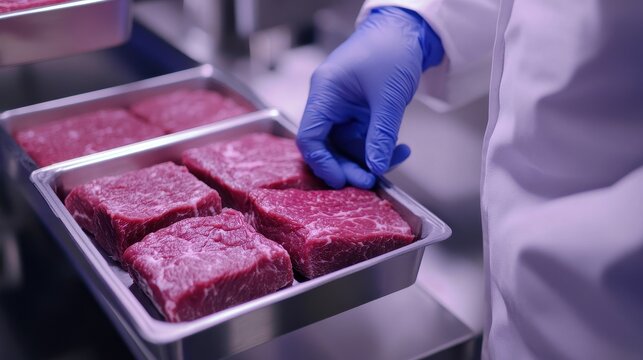 Fresh Cuts of Premium Beef in a Commercial Kitchen