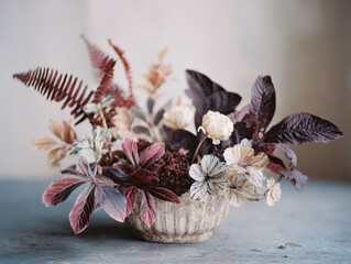 Winter Bloom Elegance Moody Floral Still Life in Soft Natural Light