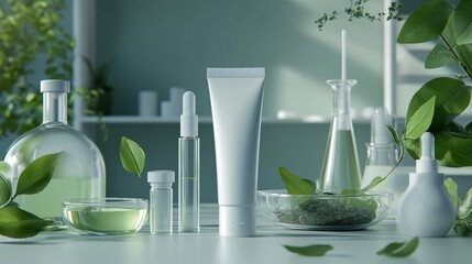 Empty cosmetic tube for branding showcase