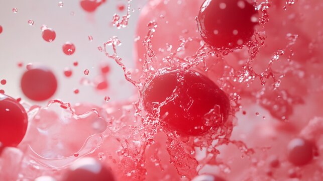 Bubbles Falling on Water Surface Simulation