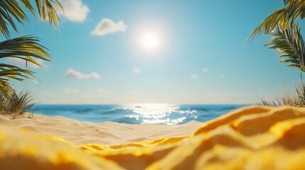 Intense Desert Sun and Golden Sandy Heat
