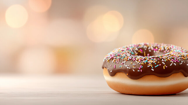 chocolate donut with sprinkles