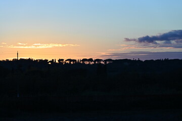 sunset in the mountains