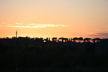sunset over the mountains