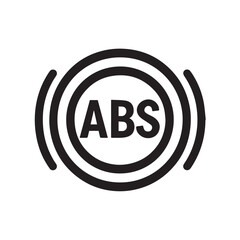 Obraz premium ABS System Indicator Icon vector illustration.