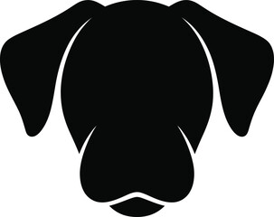 Dog Head Silhouette – Minimal Puppy Face Vector Illustration
