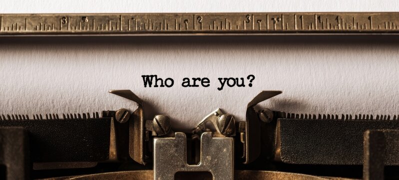 The typewriter pressing a single question on vintage paper under a ruler