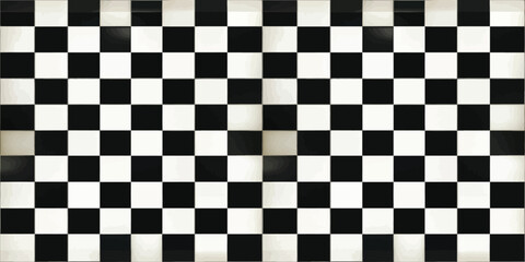 A visually striking black and white checkerboard pattern arranged in a seamless layout.
