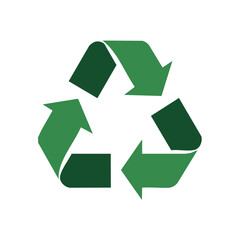 Fototapeta premium Green recycling symbol illustrating sustainability and environmental protection