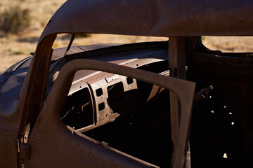 Autowrack in der Geisterschlucht
