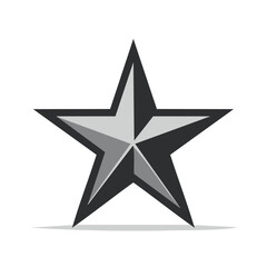Obraz premium Geometric star shape illustration design with grey and black shades isolated
