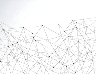 Abstract Network Connection Structure on White Background for Technology.