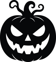 halloween pumpkin isolated on white