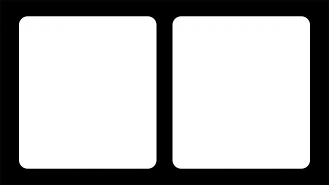 2 Frames Film Matte Overlay Vertical Alpha Channel 4K