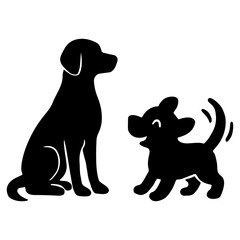 black dog silhouette