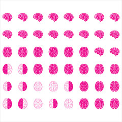 Brain Silhouette Set