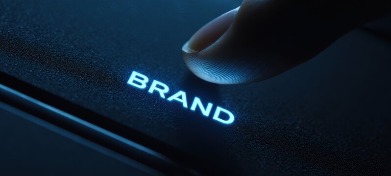The BRAND touch button illuminating digital identity and modern product activation