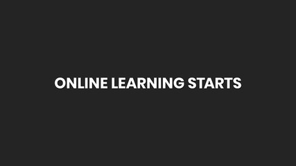 Online Learning Starts Minimal Text Animation 4K – Clear CTA for E-Learning Launches, Courses, and Educational Platforms