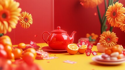 Exquisite Tet High-Angle Photography Template