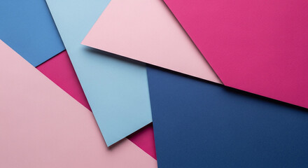 Colorful geometric paper sheets background.
